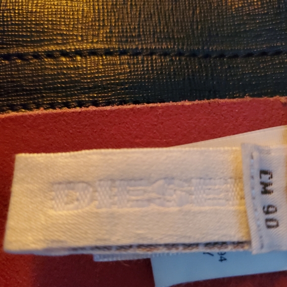 DIESEL Vintage Red Leather Belt - Picture 6 of 7